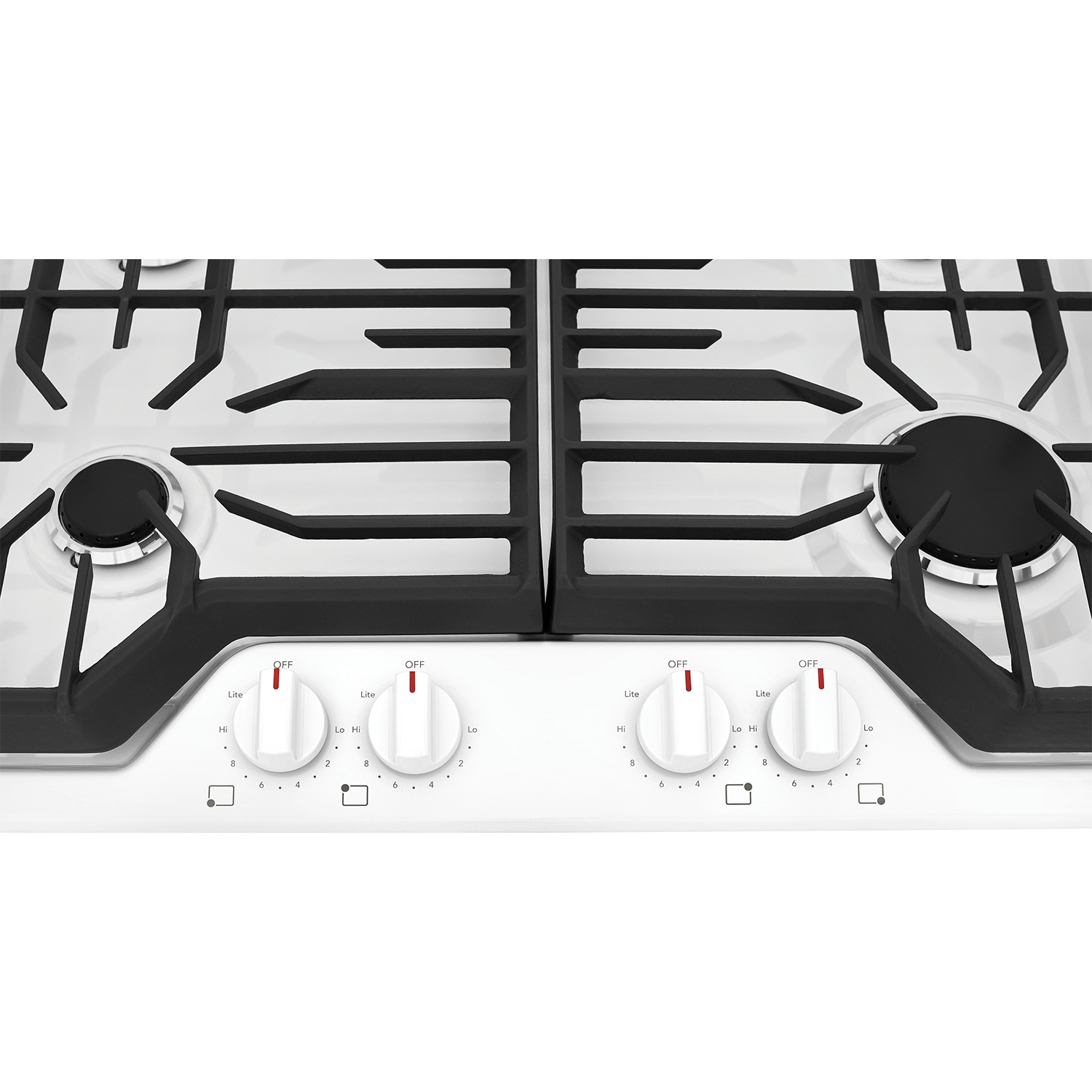 Frigidaire 30 in. 4-Burner Natural Gas Cooktop with Simmer Burner & Power Burner - White, White, hires