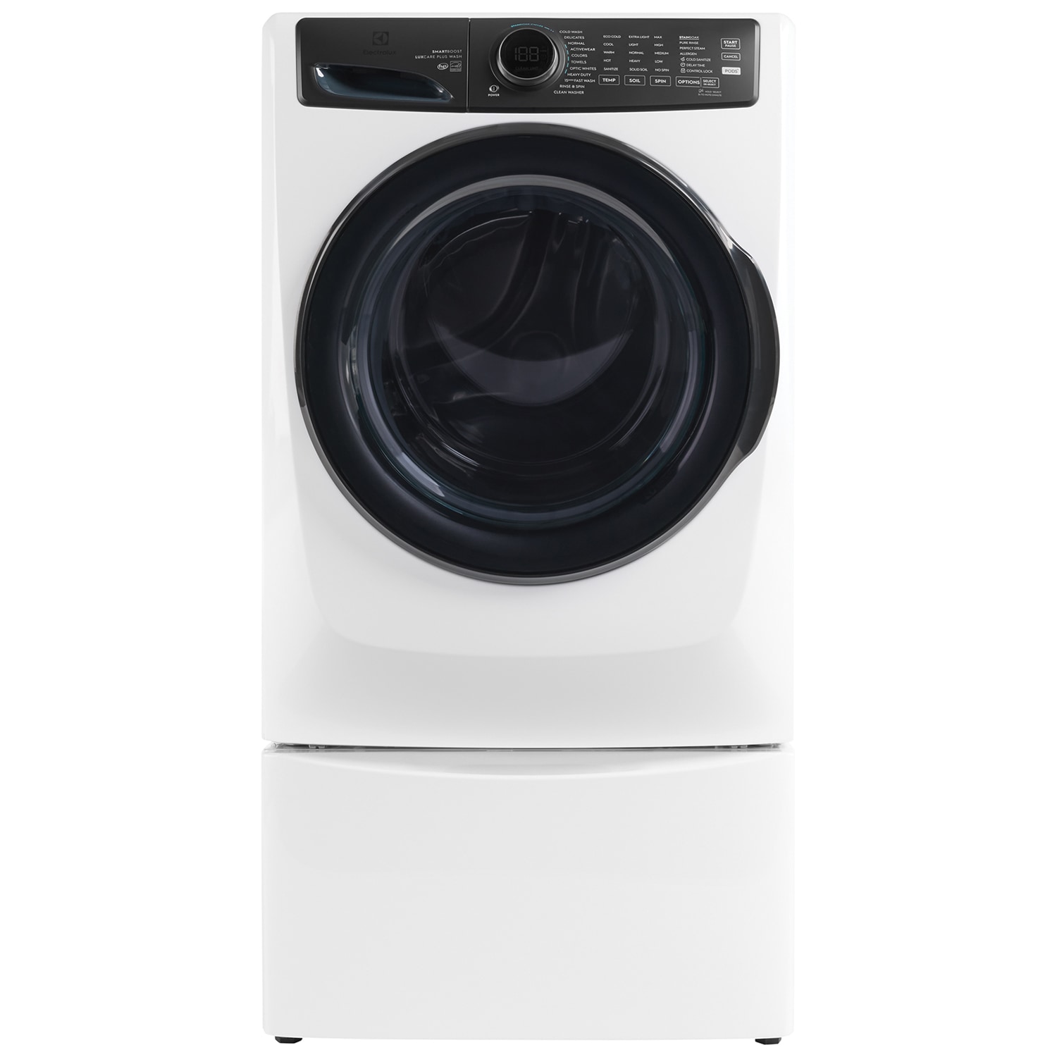 Electrolux 27 in. 4.5 cu. ft. Stackable Front Load Washer with LuxCare Plus Wash, SmartBoost Sanitize & Perfect Steam Cycle - White, White, hires