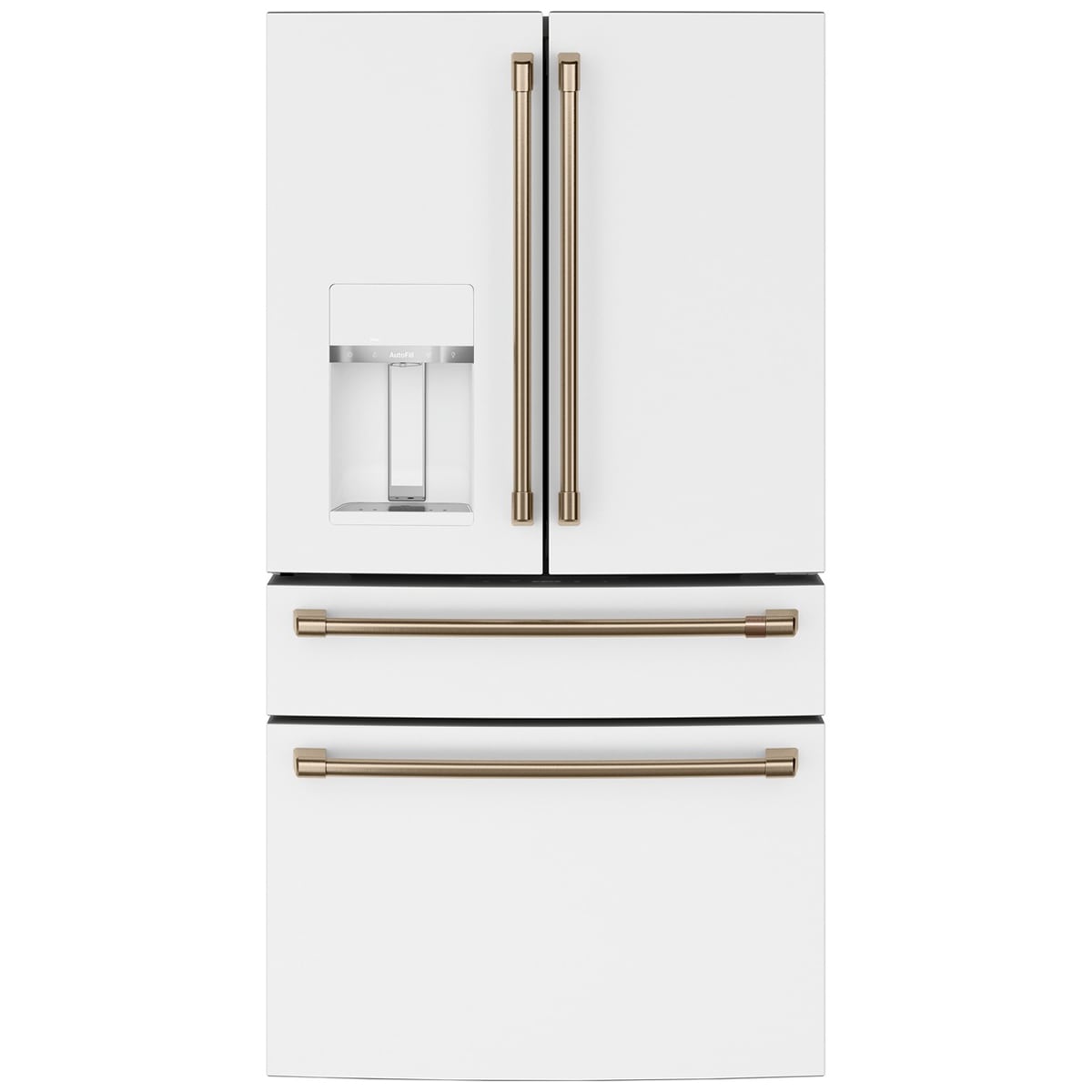 Cafe 36 in. 27.8 cu. ft. Smart 4-Door French Door Refrigerator with Ice & Water Dispenser - Matte White, Matte White, hires