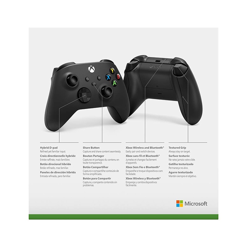 Xbox - Wireless Controller for Xbox Series X, Xbox Series S, and Xbox One - Carbon Black, Black, hires