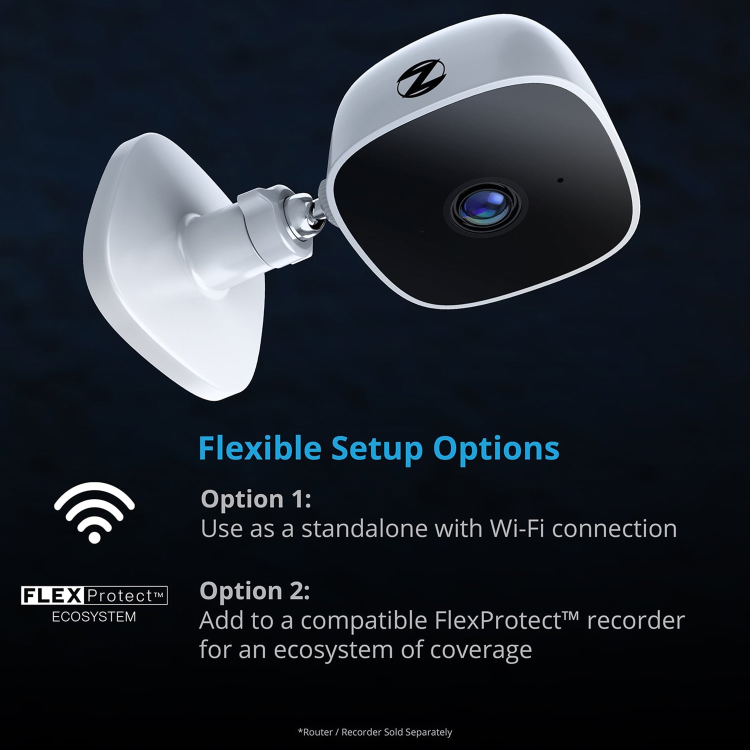 Night Owl - Indoor Wi-Fi IP Plug In 1080p Deterrence Camera with 2-Way Audio - White, , hires