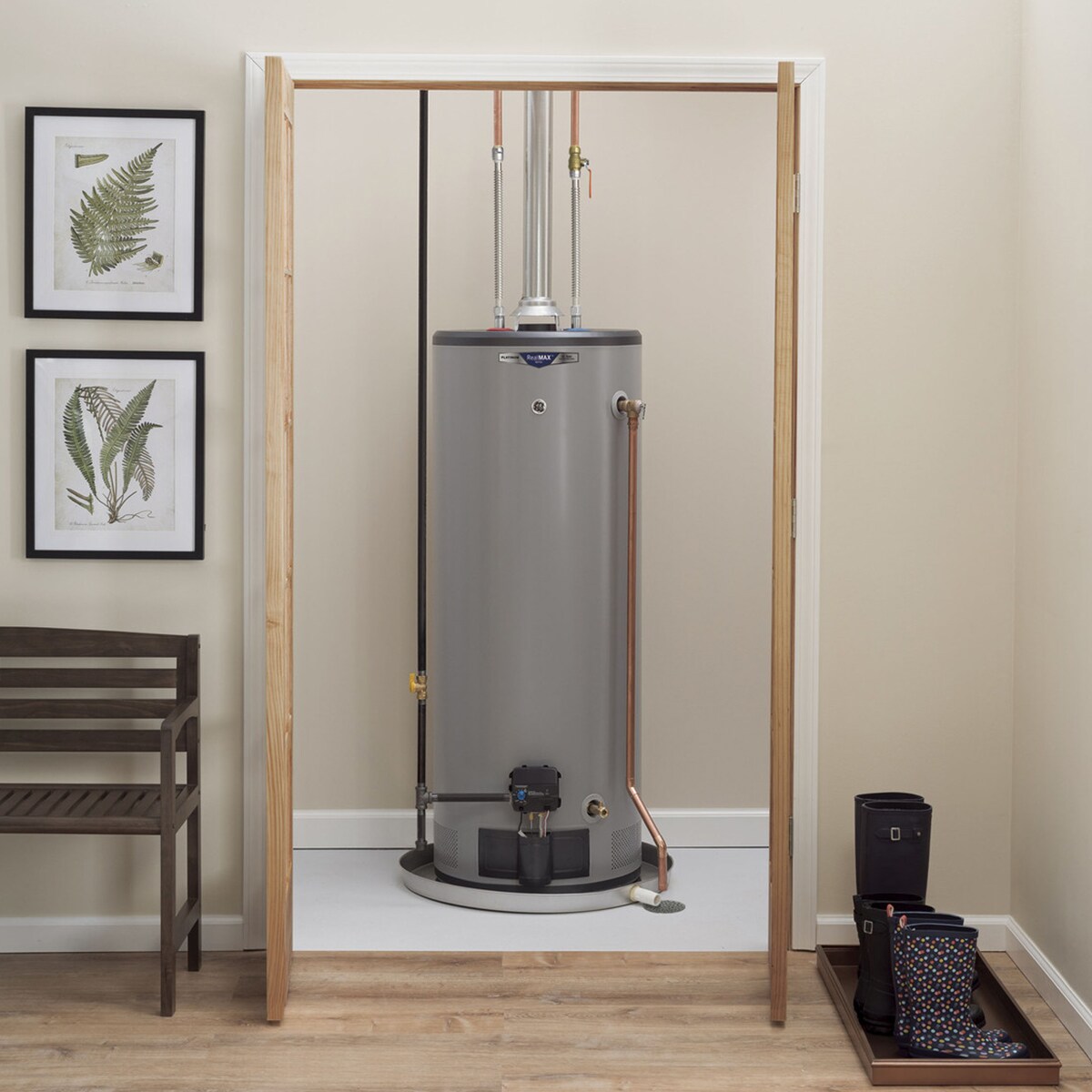 GE RealMax Platinum LP Gas 40 Gallon Tall Water Heater with 12-Year Parts Warranty, , hires