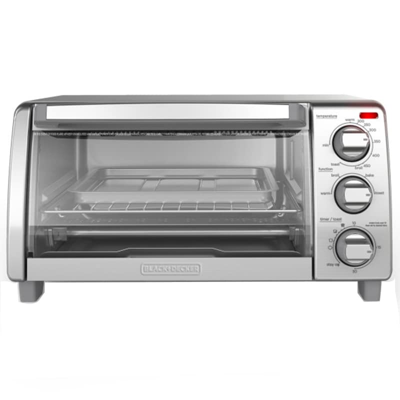 Black & Decker 4-Slice Toaster Oven with Natural Convection - Stainless Steel, , hires