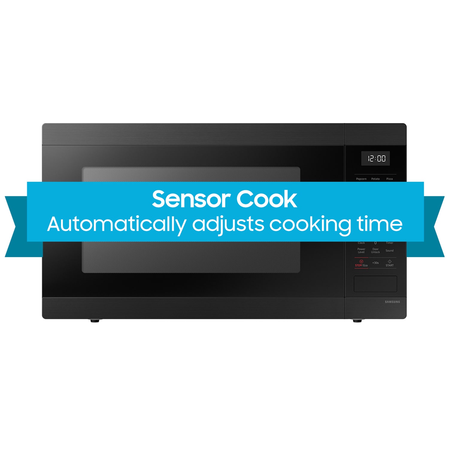 Samsung 24 in. 1.9 cu. ft. 900W Countertop Microwave with Sensor Cooking - Matte Black Steel, , hires