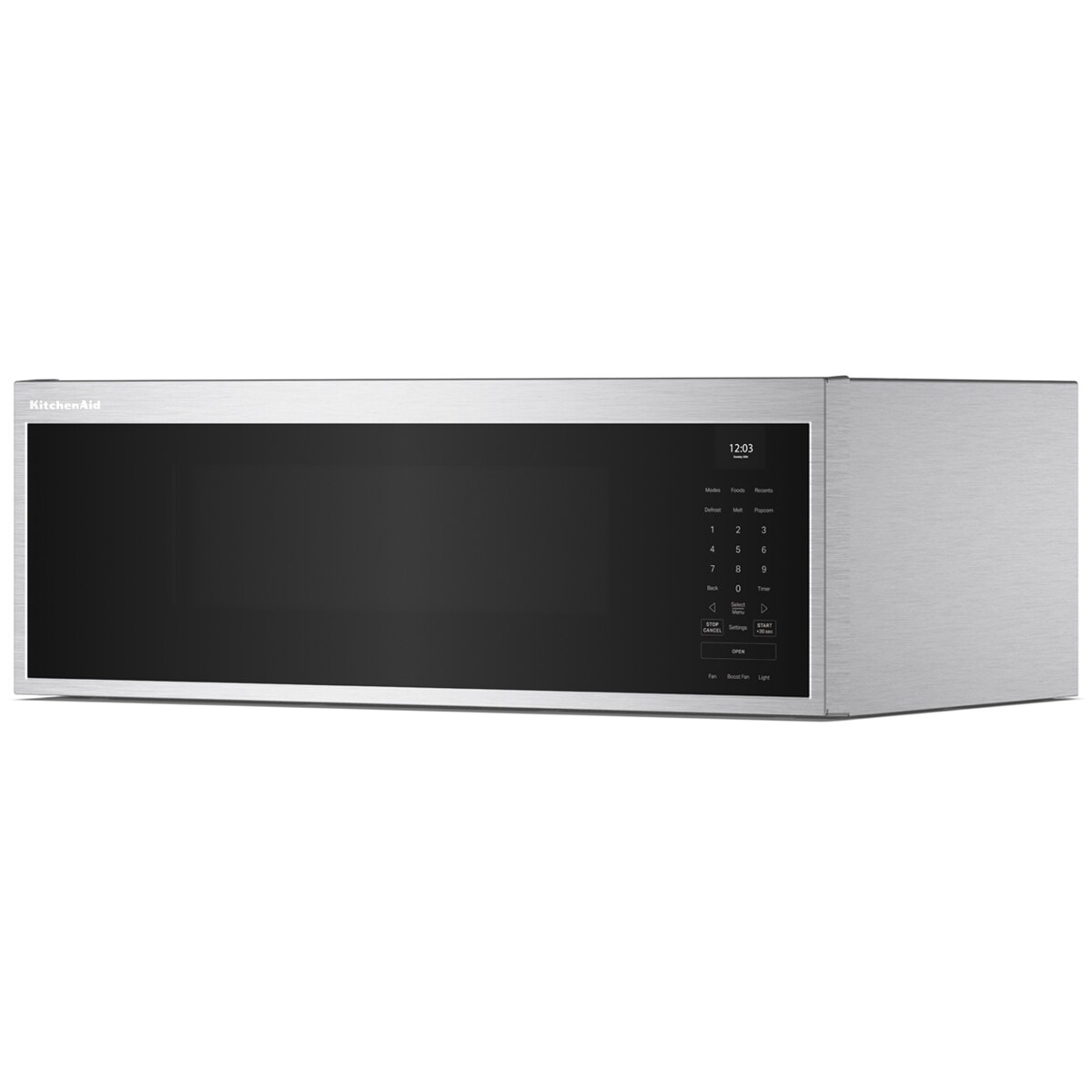 KitchenAid 30 in. 1.1 cu. ft. 1000W Low Profile Smart Over-the-Range Microwave with 600 CFM & Sensor Cooking - Fingerprint Resistant Stainless, , hires