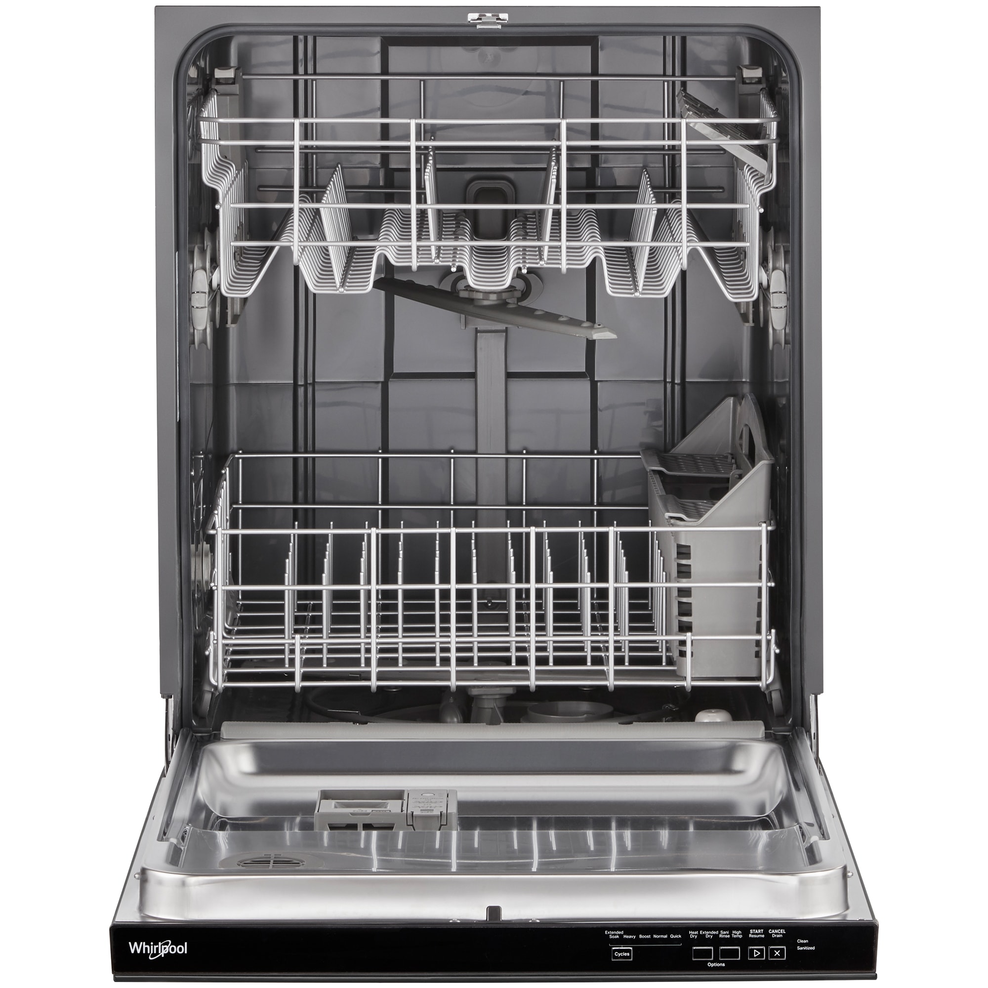 Whirlpool 24 in. Top Control Dishwasher with 55 dBa Sound Level & Pocket - Black, Black, hires