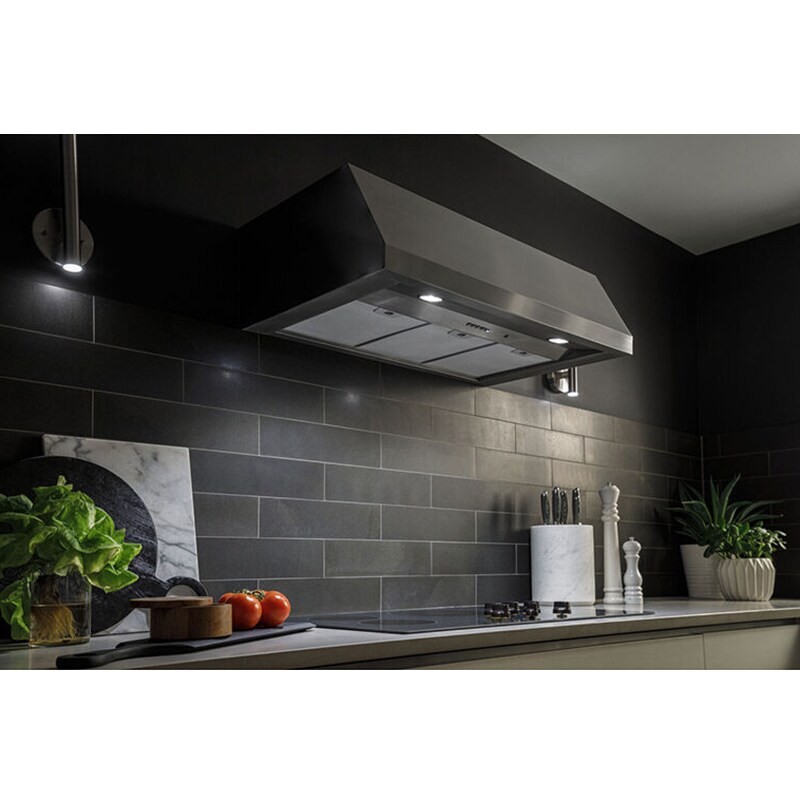 GE 36 in. Smart Convertible Canopy Pro Style Style Range Hood with 610 CFM, 4 Fan Speeds & 2 LED Lights - Stainless Steel, , hires