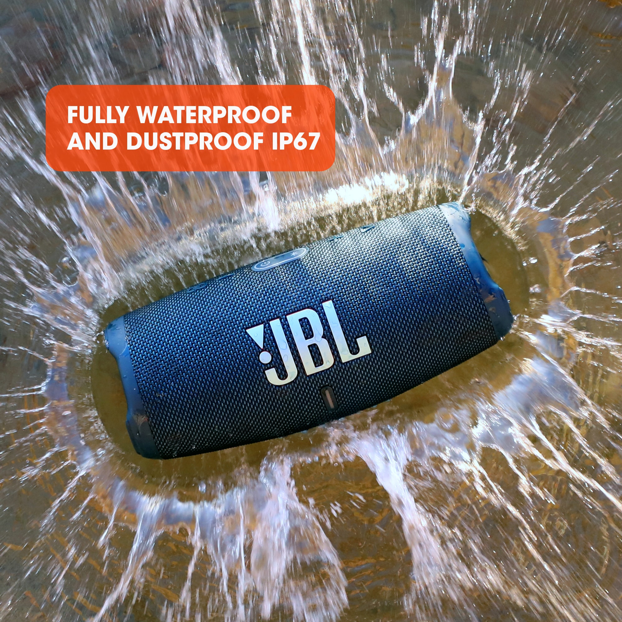 JBL Charge 5 Portable Rechargeable Waterproof Bluetooth Speaker - Blue, Blue, hires