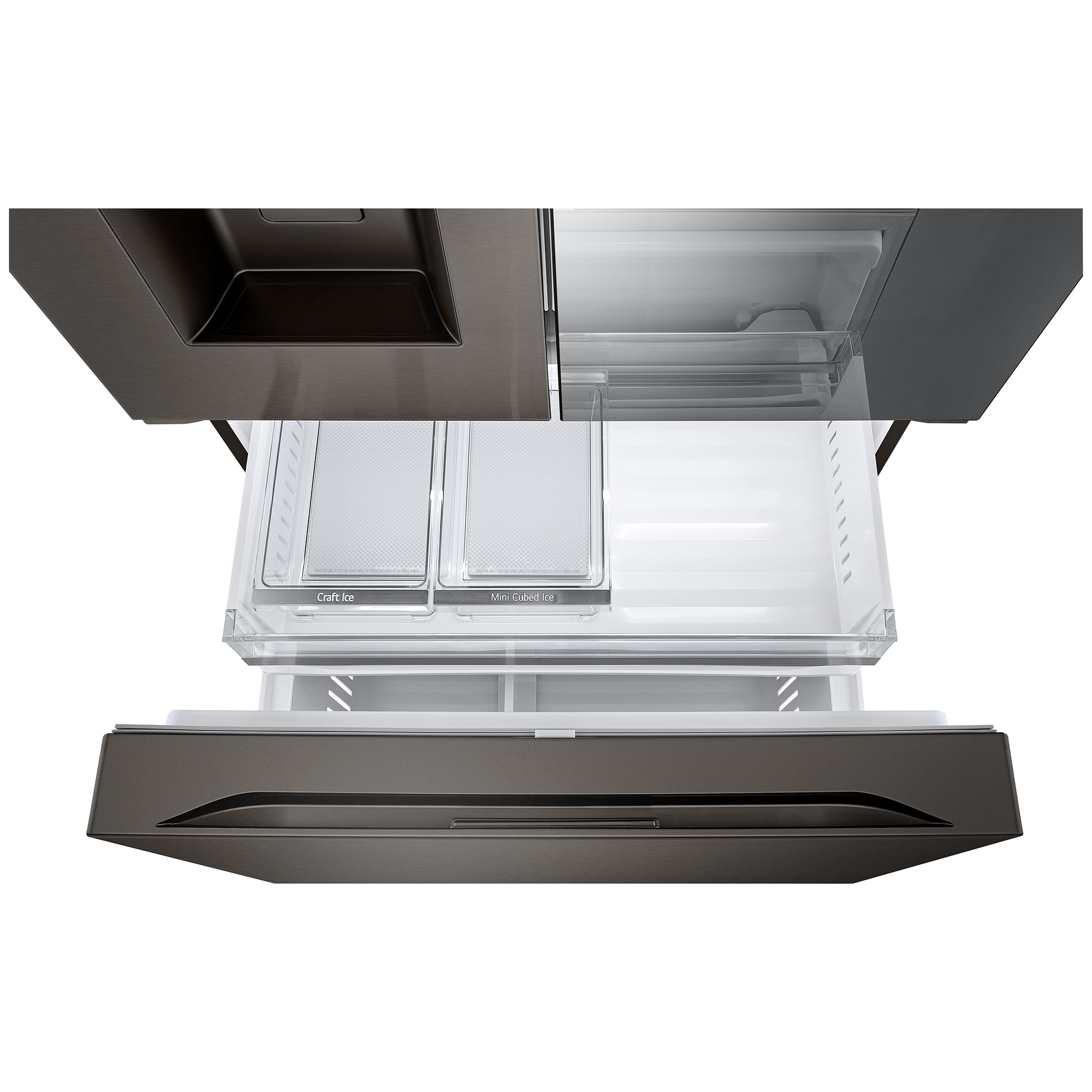 LG InstaView 36 in. 25.5 cu. ft. Smart Counter Depth French Door Refrigerator with Ice & Water Dispenser - PrintProof Black Stainless Steel, PrintProof Black Stainless Steel, hires