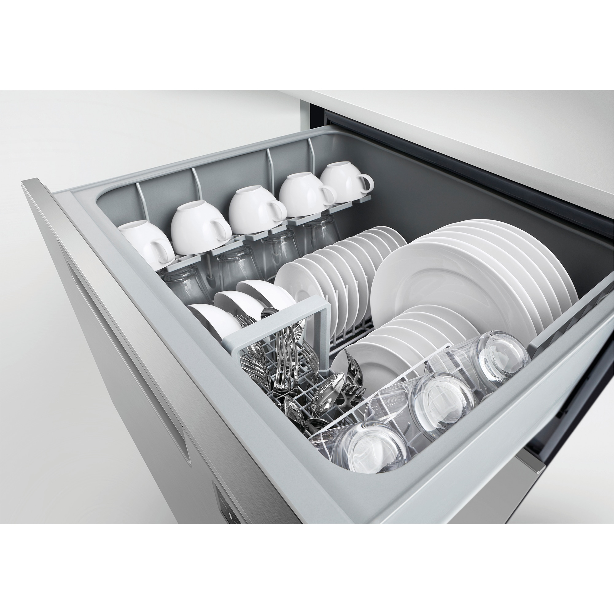 Fisher & Paykel Series 7 24 in. Smart Dishwasher with Front Control, 42 dBa Sound Level & Pocket - Stainless Steel, , hires