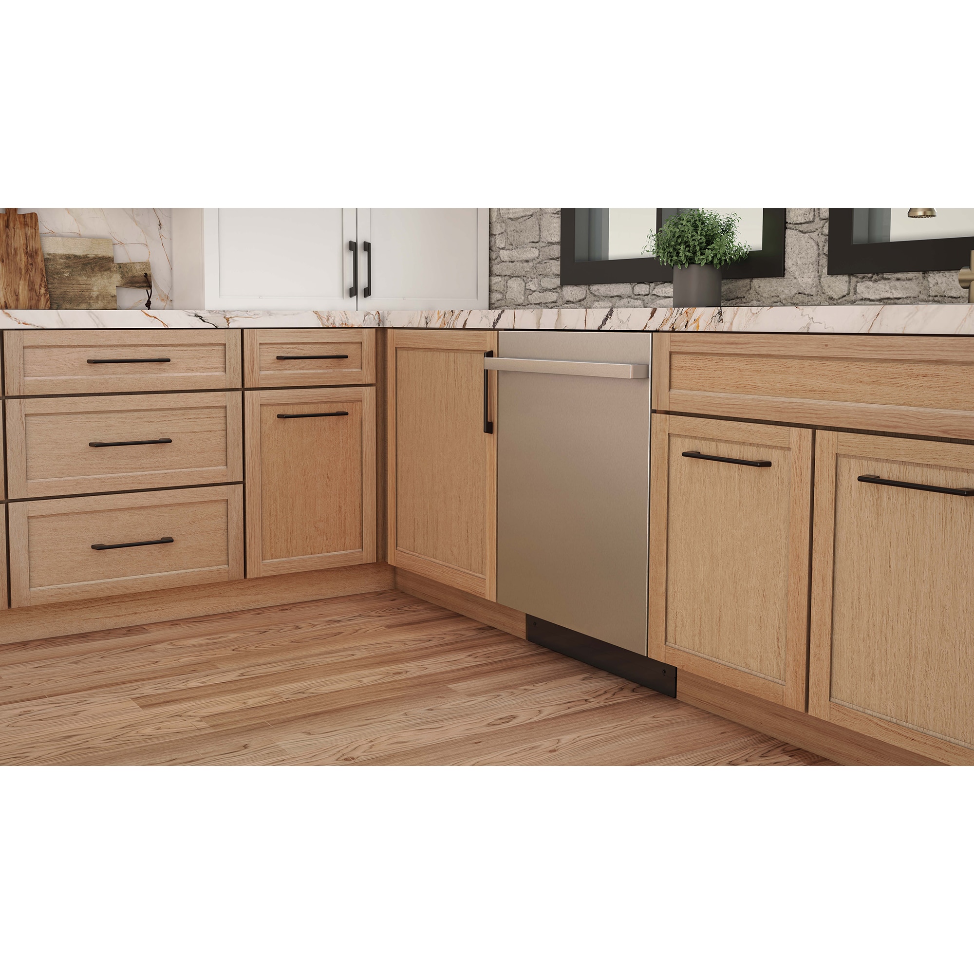 JennAir Noir 24 in. Top Control Flush-Mount Dishwasher with 38 dBa Sound Level & 3rd-Rack - Stainless Steel, , hires