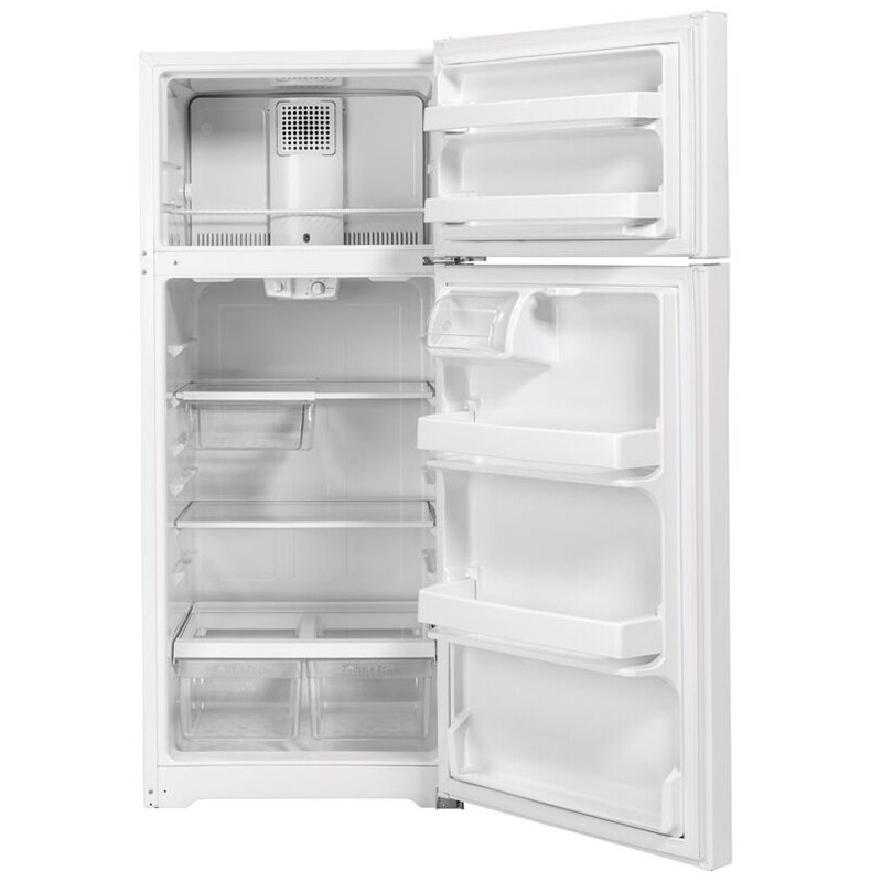GE 28 in. 16.6 cu. ft. Energy Star Top Freezer Refrigerator - White, White, hires