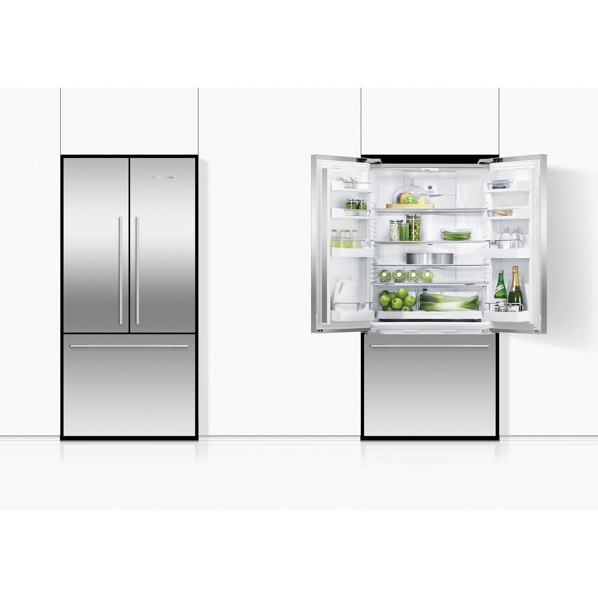 Fisher & Paykel Series 7 31 in. 16.9 cu. ft. Smart Counter Depth French Door Refrigerator - Stainless Steel, , hires