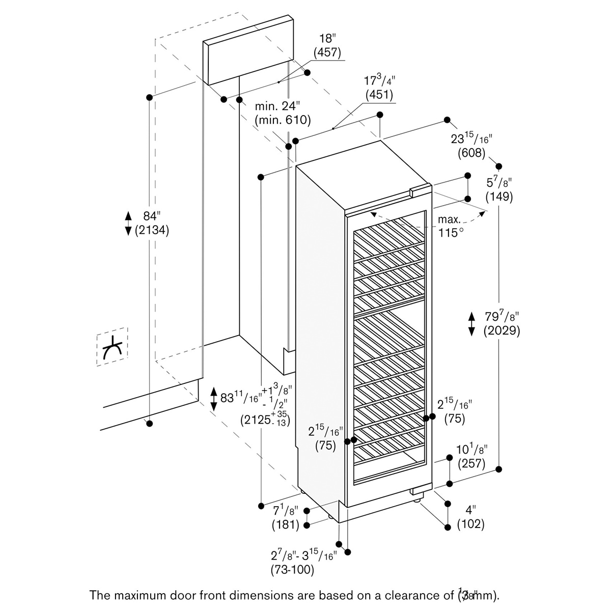 Gaggenau Vario 400 Series 18 in. Built-in Smart Wine Cooler with Glass & Wood Racks, Dual Temperature Zones & 70 Bottle Capacity - Custom Panel Ready, , hires