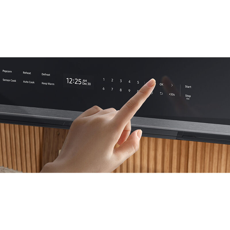 Samsung Bespoke 30 in. 2.1 cu. ft. 1000W Smart Over-the-Range Microwave with 400 CFM & Sensor Cooking - Stainless Steel, Stainless Steel, hires