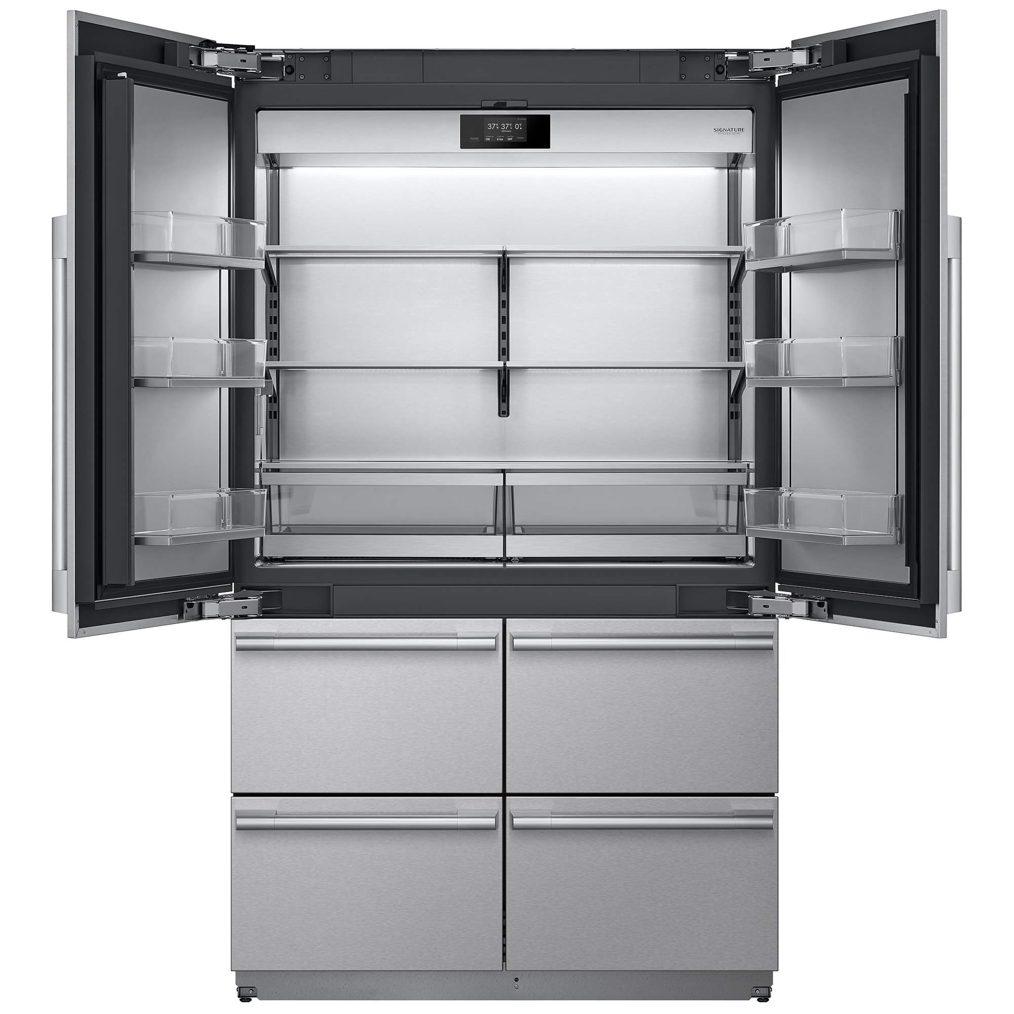 Signature Kitchen Suite 48 in. 26 cu. ft. Built-In Smart Counter Depth 6-Door French Door Refrigerator with Internal Water Dispenser - Custom Panel Ready, , hires