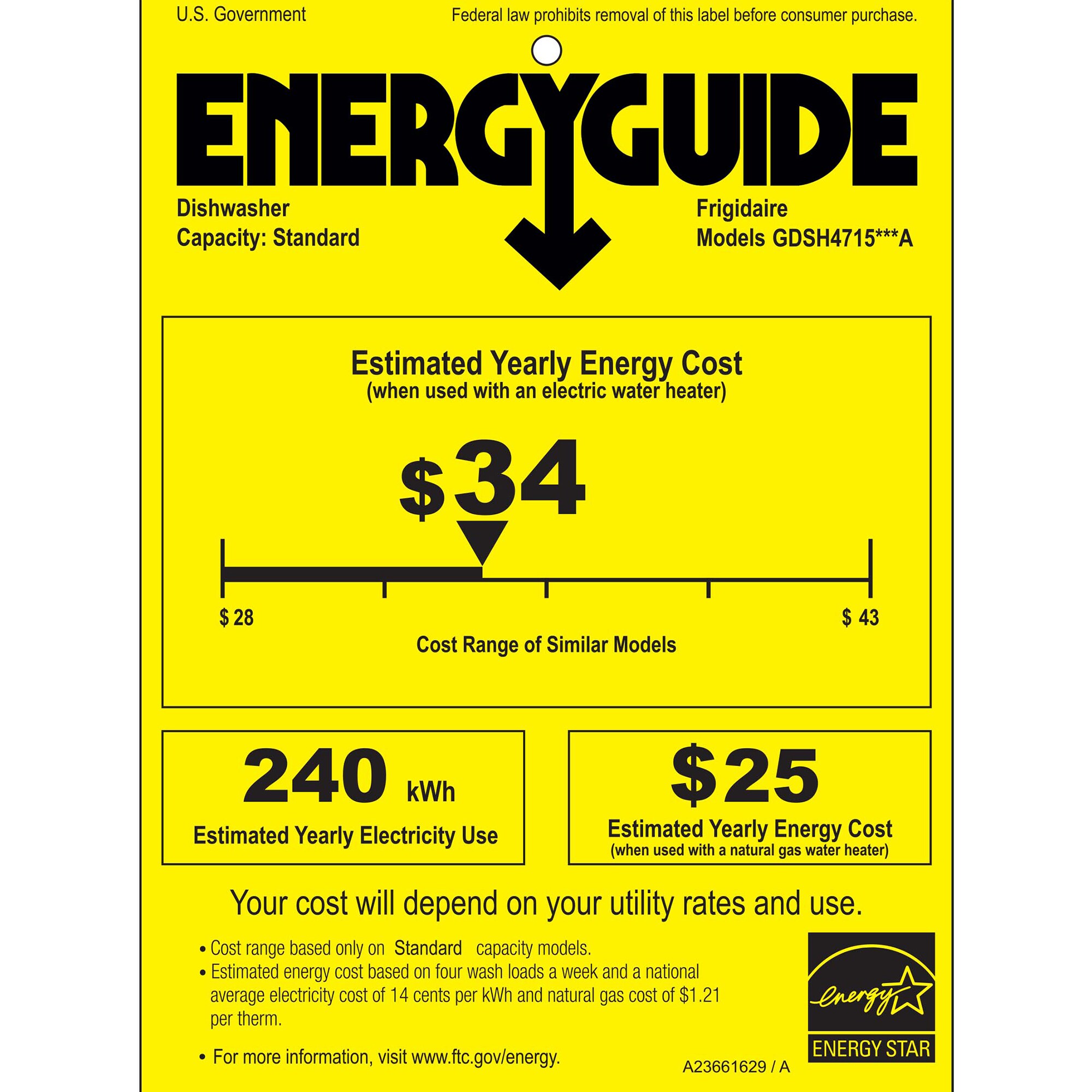 Frigidaire Gallery 24 in. Top Control Dishwasher with 47 dBa Sound Level, 3rd-Rack & CleanBoost - Black Stainless, , hires