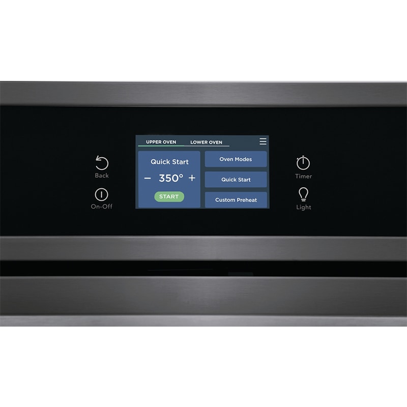 Frigidaire 30 in. 10.6 cu. ft. Top Control Electric Double Wall Oven with Standard Convection - Black Stainless, Black Stainless, hires