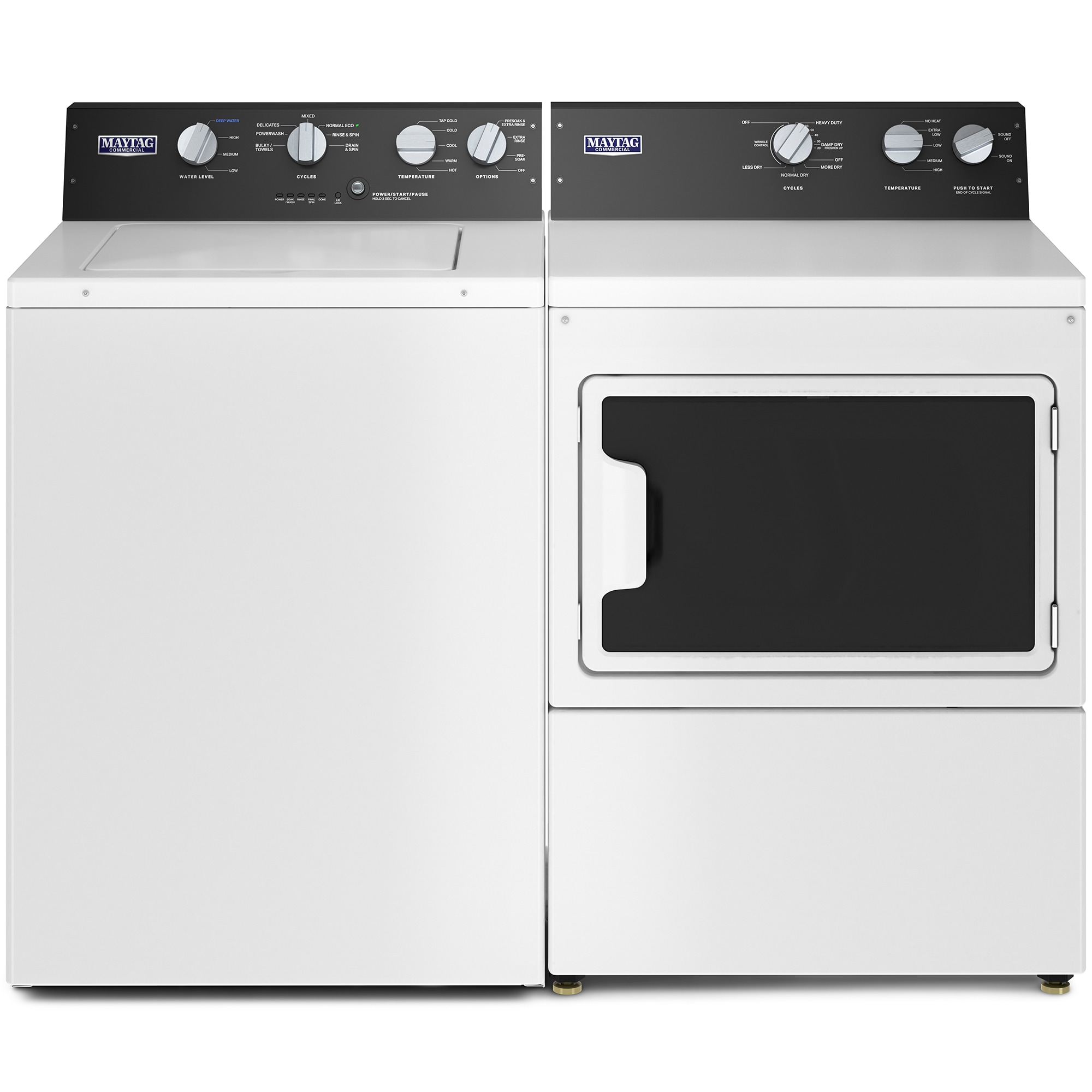 Maytag 27 in. 7.4 cu. ft. Commercial-Grade Residential Gas Dryer with Intelli Dry Sensor - White, , hires