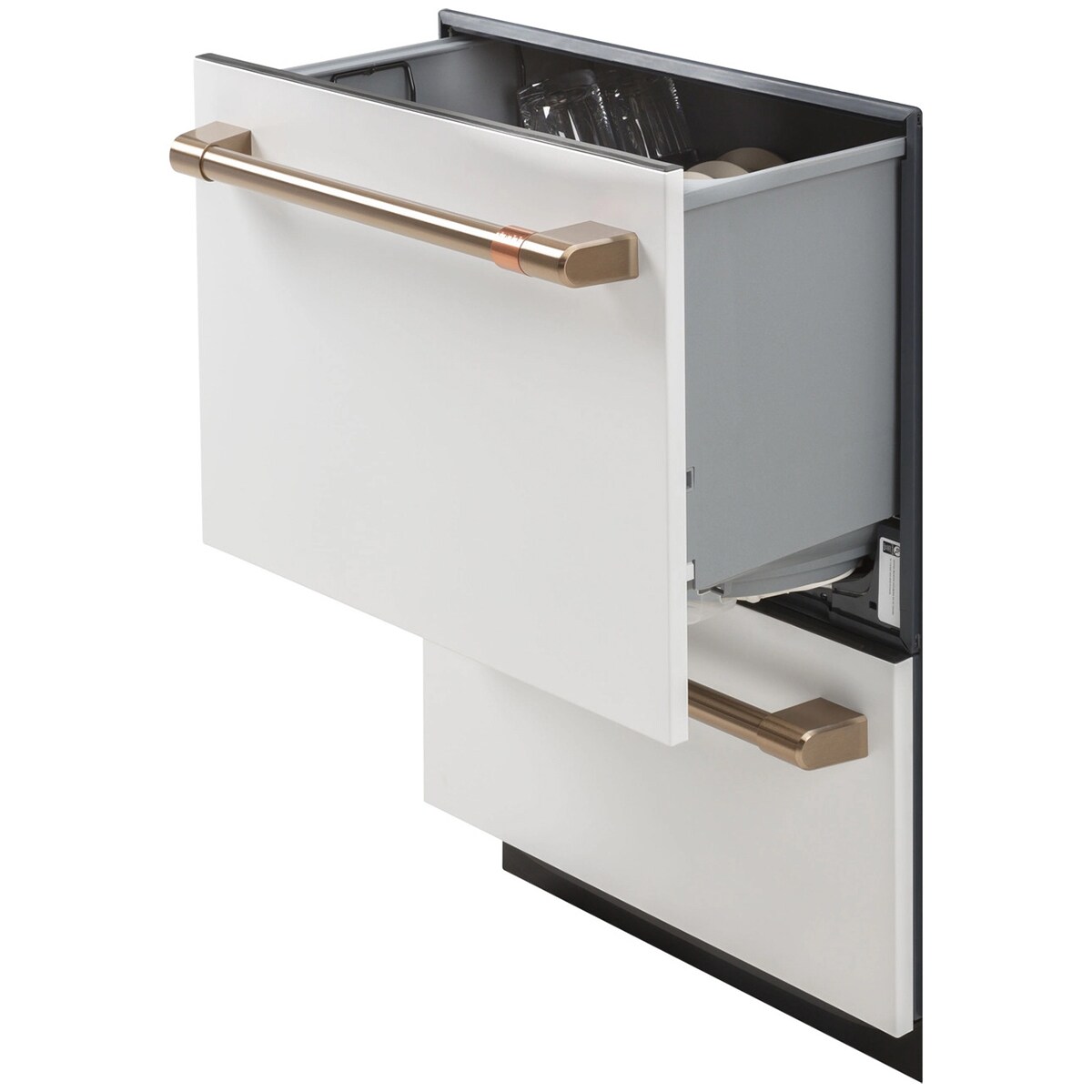 Cafe 24 in. Top Control Flush-Mount Dishwasher Drawer with 49 dBa Sound Level - Matte White, Matte White, hires