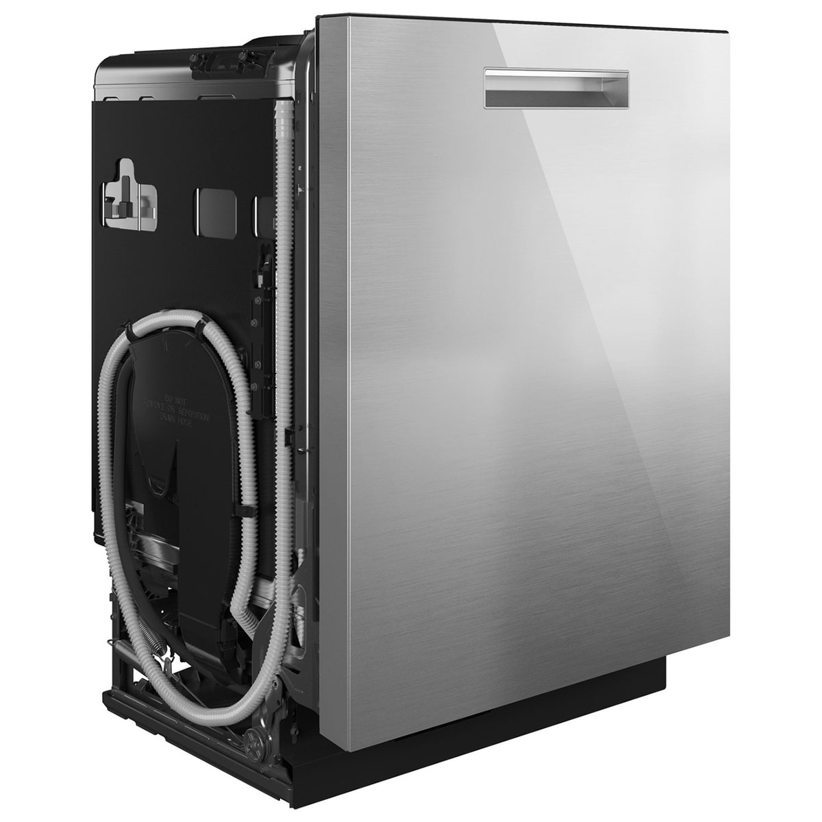 Cafe 24 in. Top Control Flush-Mount Smart Dishwasher with 39 dBa Sound Level, 3rd-Rack, Dual Convection Ultra Dry & Pocket Handle - Platinum Glass, , hires