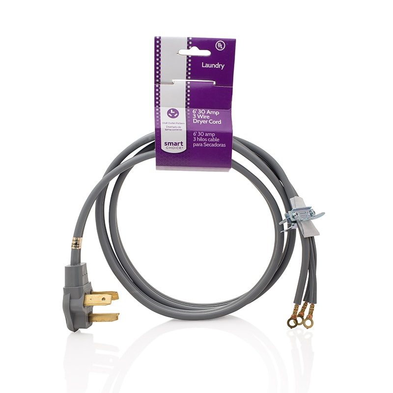 Smart Choice 6' 30 Amp 3 Wire Dryer Cord, , hires