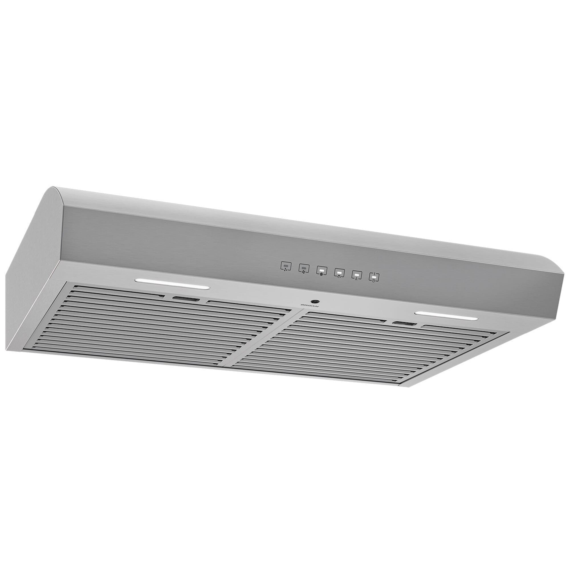 Broan 30 in. Convertible Standard Style Range Hood with 490 CFM, 3 Fan Speeds & 2 LED Lights - Stainless Steel, , hires