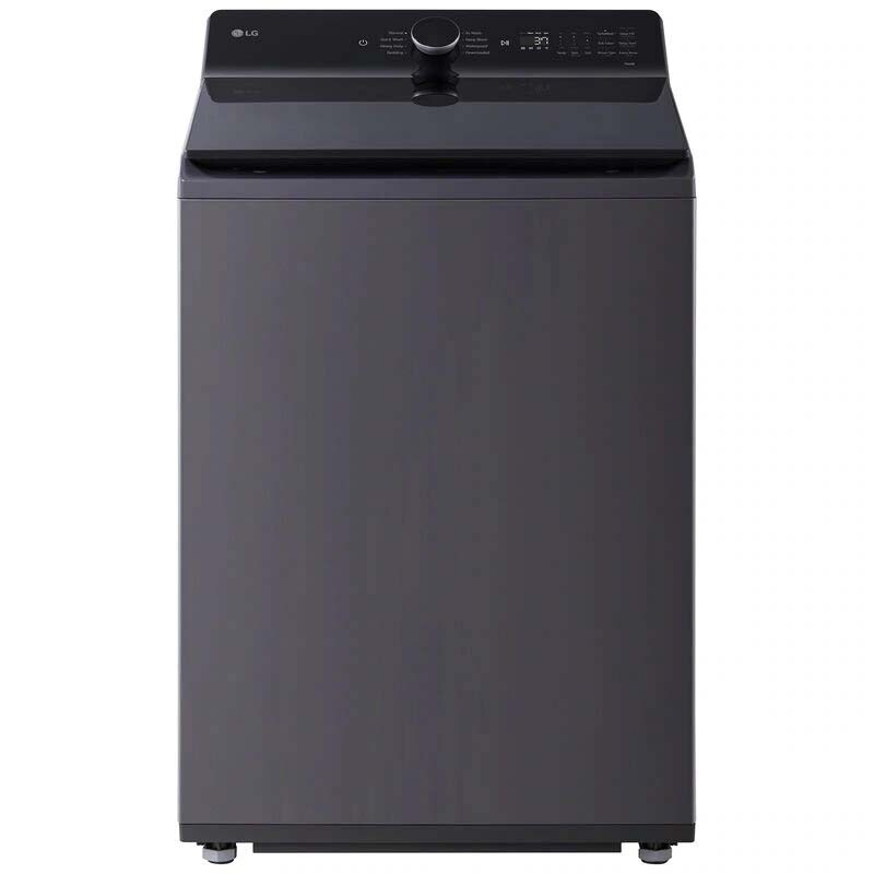 LG 27 in. 5.3 cu. ft. Smart Top Load Washer with Agitator, TurboWash3D Technology & AI Sensing - Matte Black, Matte Black, hires