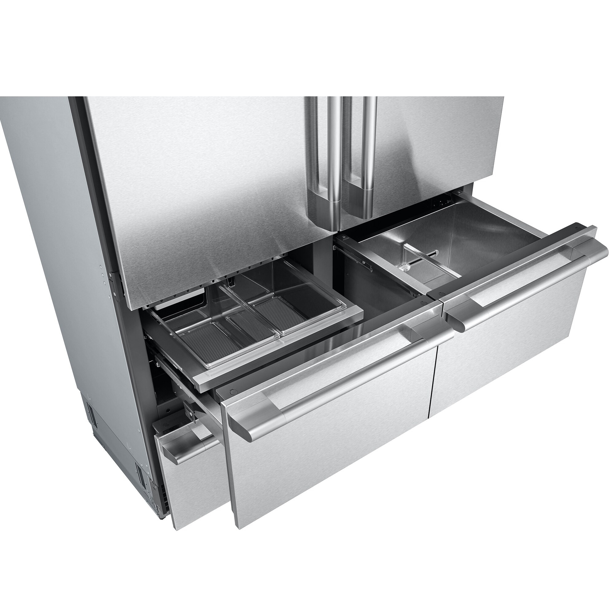 Signature Kitchen Suite 48 in. 26 cu. ft. Built-In Smart Counter Depth 6-Door French Door Refrigerator with Internal Water Dispenser - Custom Panel Ready, , hires