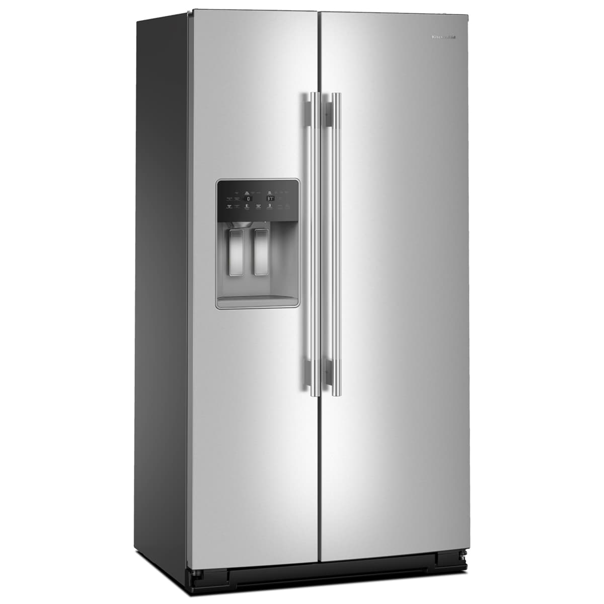 KitchenAid 36 in. 20.8 cu. ft. Counter Depth Side-by-Side Refrigerator with Ice & Water Dispenser - Fingerprint Resistant Stainless Steel, Fingerprint Resistant Stainless, hires