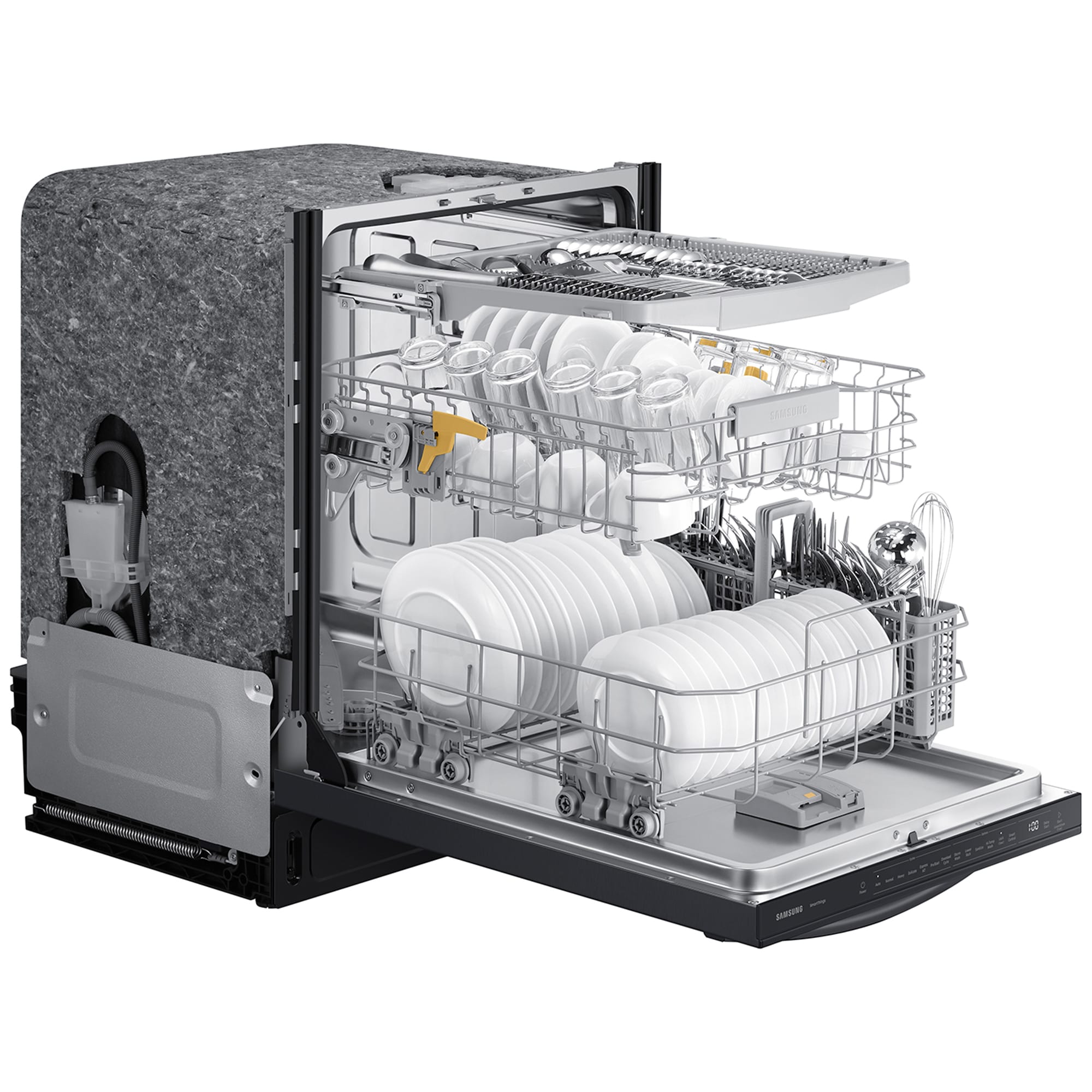 Samsung 24 in. Top Control Smart Dishwasher with 46 dBa Sound Level & 3rd-Rack - Matte Black Steel, , hires