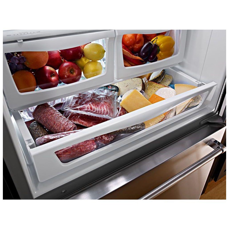 KitchenAid 30 in. 19.0 cu. ft. Bottom Freezer Refrigerator Left Hinged - Stainless Steel, , hires