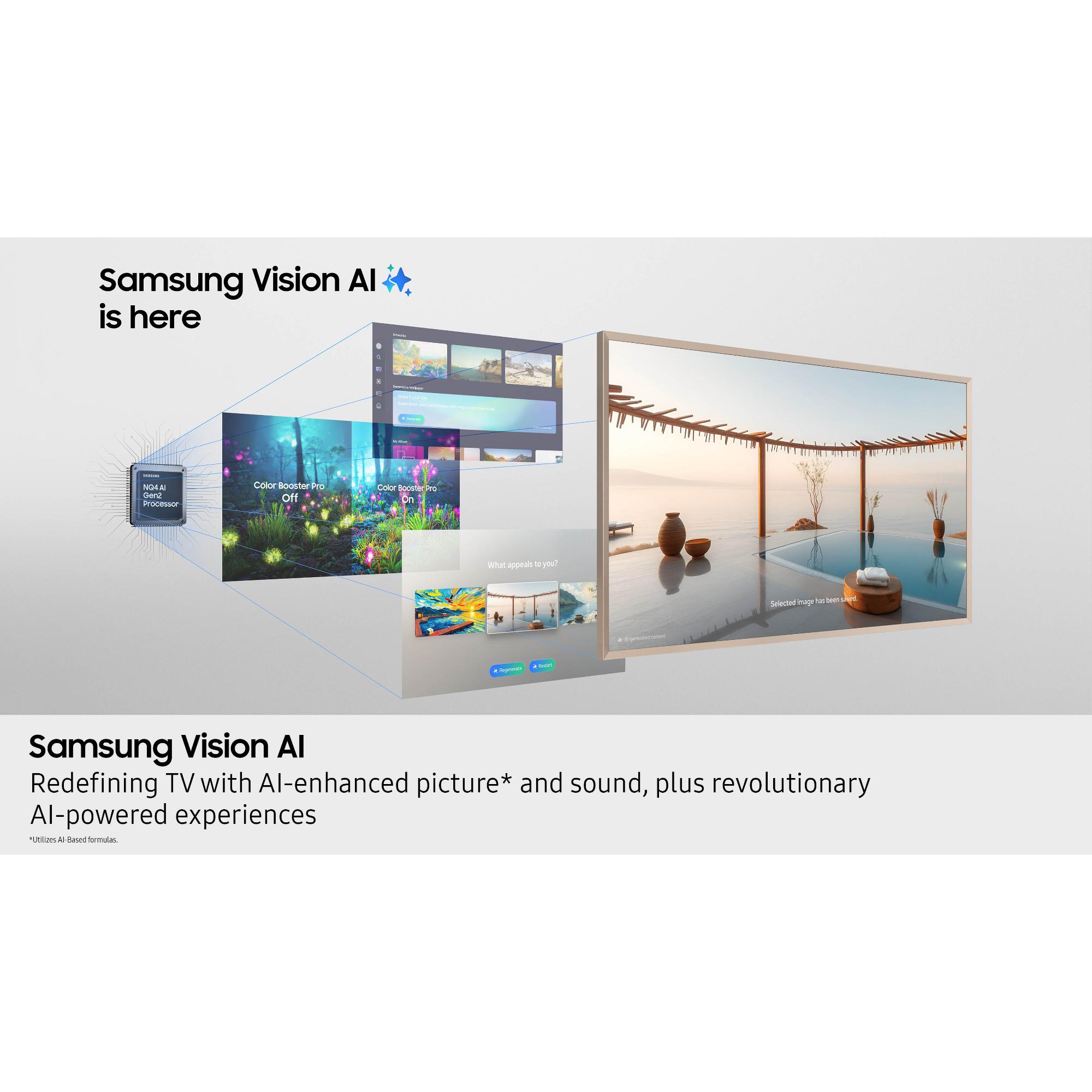 Samsung - 43" Class The Frame LS03FA QLED 4K UHD Samsung Vision AI Smart TV, , hires