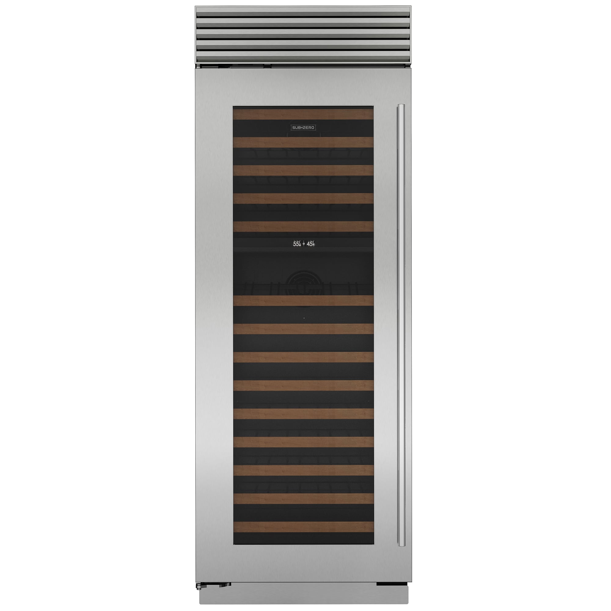 Sub-Zero Classic Series 30 in. Built-In Wine Column Storage with Wood Racks, Dual Temperature Zones & 146 Bottle Capacity - Stainless Steel, , hires