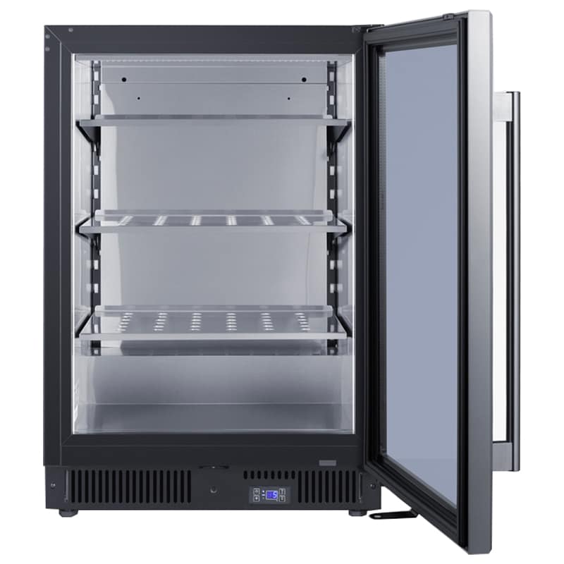 Summit 24 in. 5.1 cu. ft. Built-in Frost Free Compact Upright Freezer with Adjustable Shelves - Stainless Steel, , hires