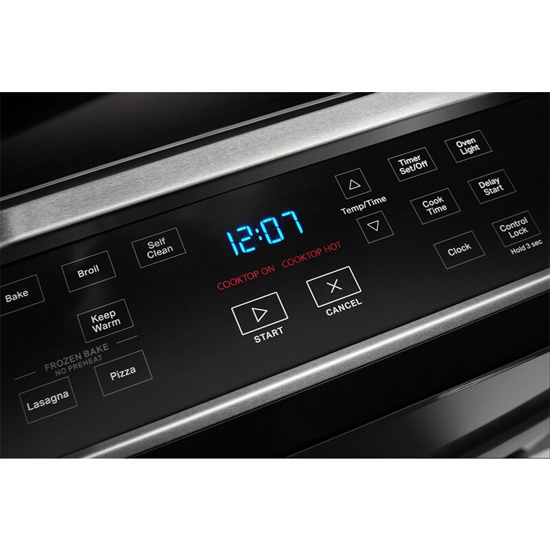 Whirlpool 30 in. 4.8 cu. ft. Slide-In Electric Range with Radiant Burners - Black, Black, hires