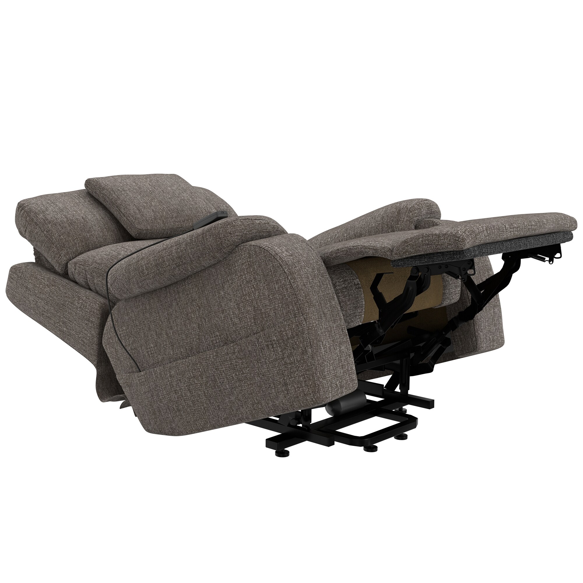 Catnapper Snoozer Power Lift Power Headrest Lay Flat Recliner w/CR3 Heat/Massage/Zero Gravity - Fossil, , hires