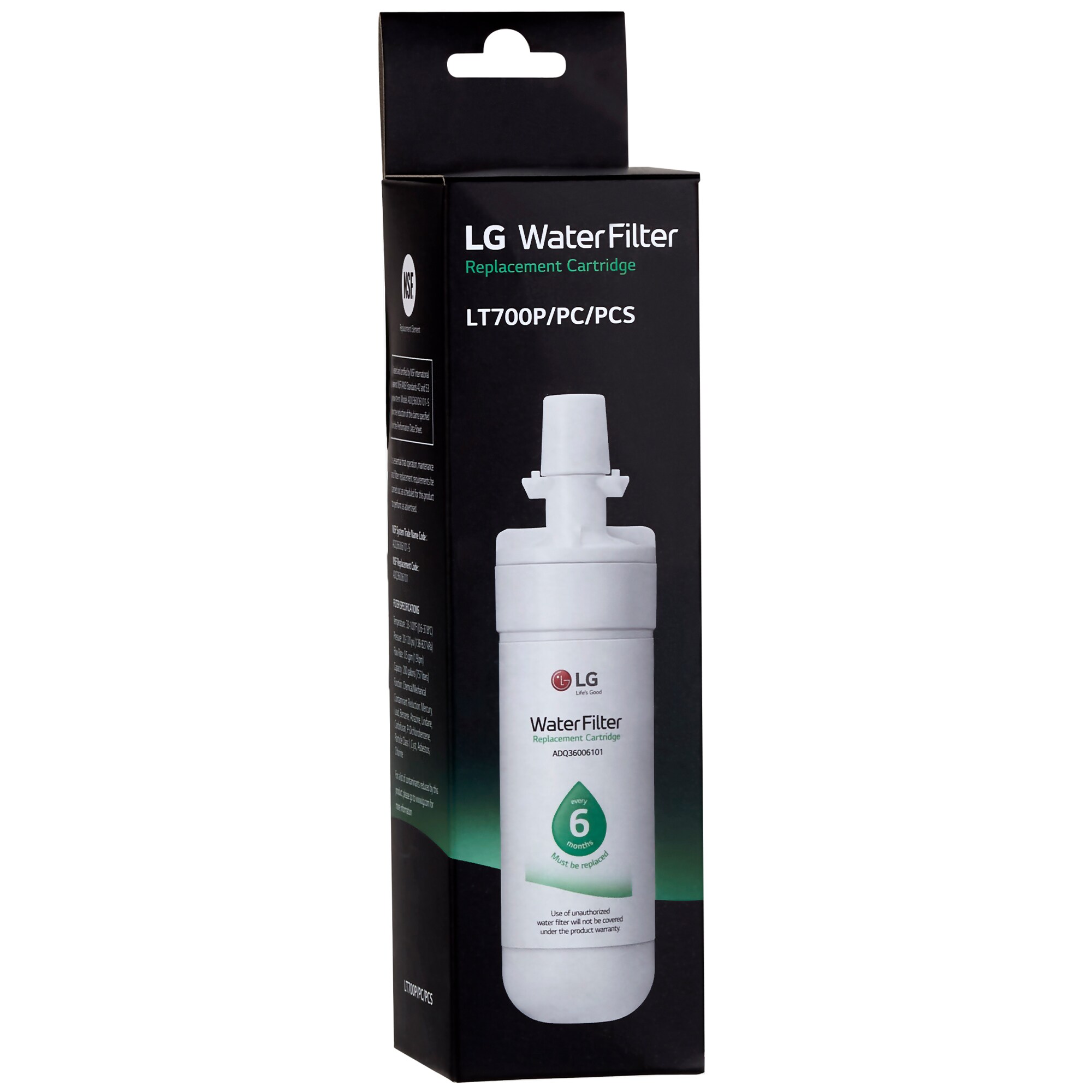 LG 6 Month / 200 Gallon Capacity Replacement Refrigerator Water Filter, , hires