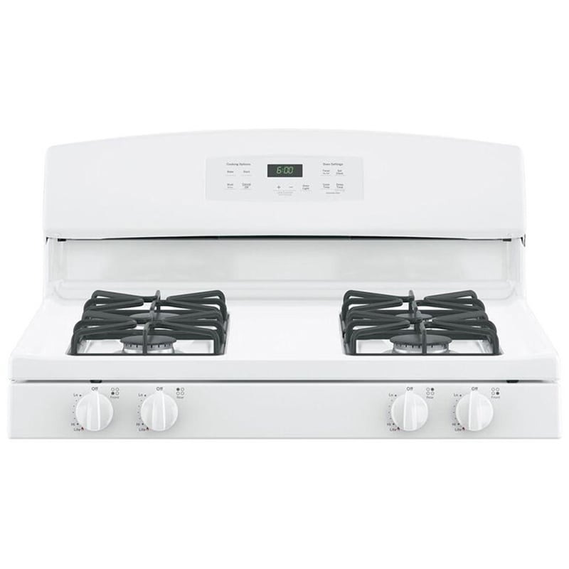 GE 30 in. 4.8 cu. ft. Gas Range with 4 Sealed Burners - White, White, hires