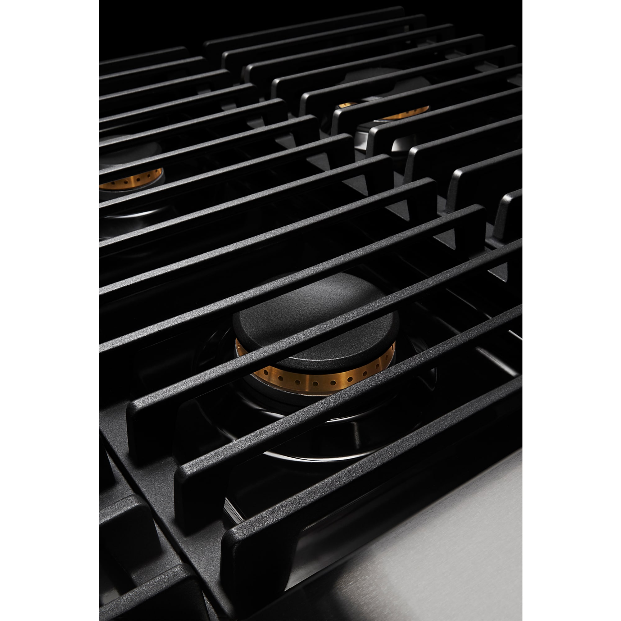 JennAir Noir Series 36 in. 5.1 cu. ft. Smart True European Convection Dual Fuel Range with 4 Sealed Burners & Grill - Stainless Steel, , hires