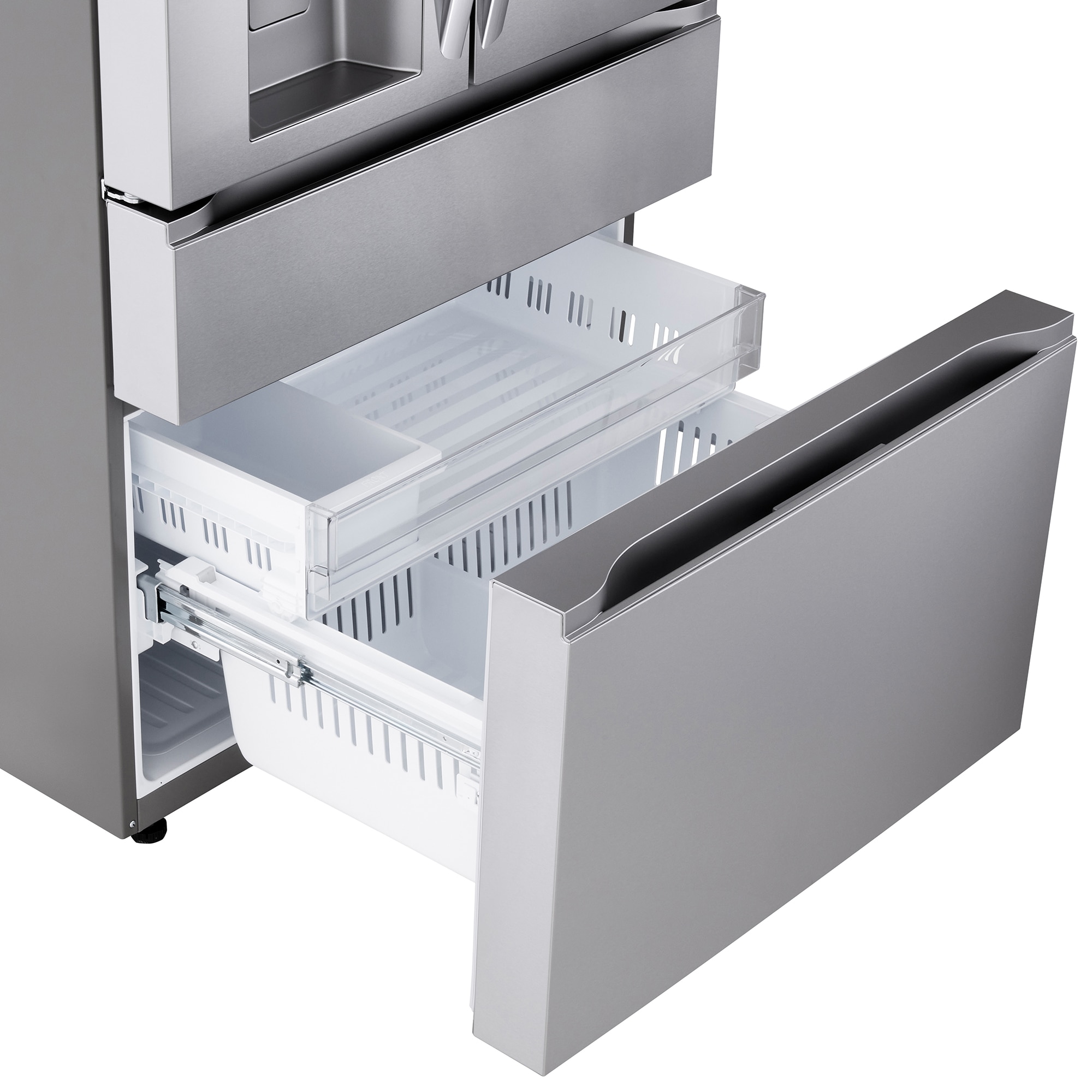 LG 36 in. 24.5 cu. ft. Smart Counter Depth 4-Door French Door Refrigerator with Ice & Water Dispenser - PrintProof Stainless Steel, , hires