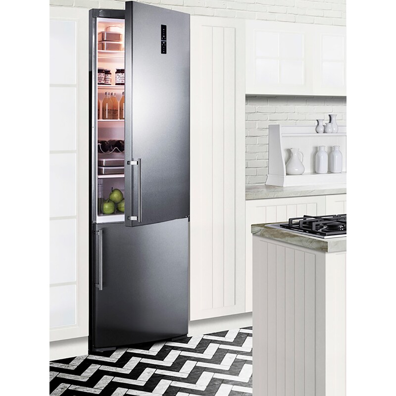 Summit 24 in. 12.8 cu. ft. Counter Depth Bottom Freezer Refrigerator