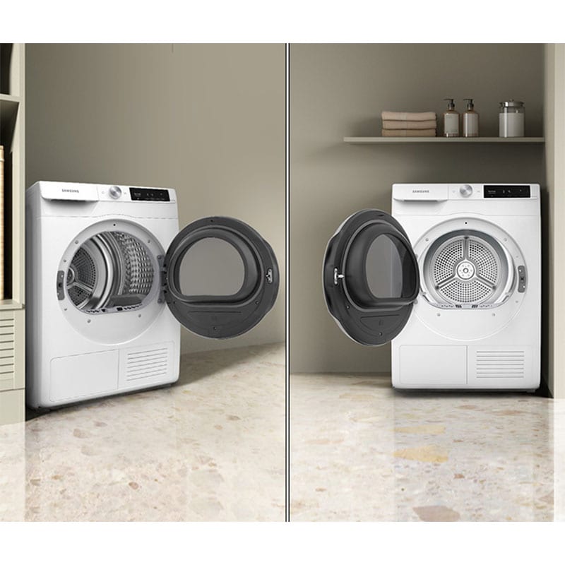 Samsung 24 in. 4.0 cu. ft. Smart Stackable Ventless Electric Dryer with Heat Pump, Sensor Dry & Sanitize Cycle - White, , hires
