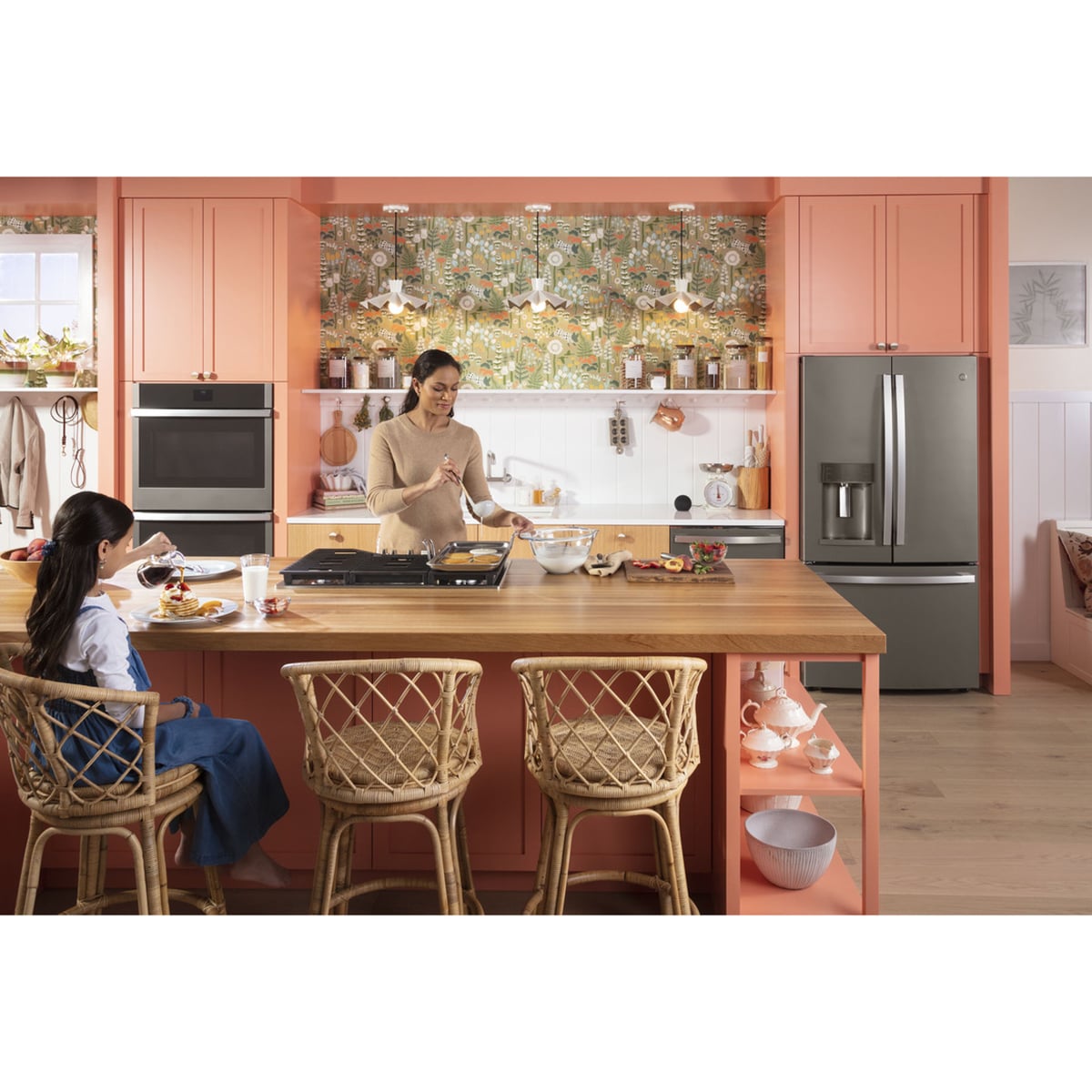 GE 36 in. 27.7 cu. ft. French Door Refrigerator with Ice & Water Dispenser - Fingerprint Resistant Slate, Slate, hires