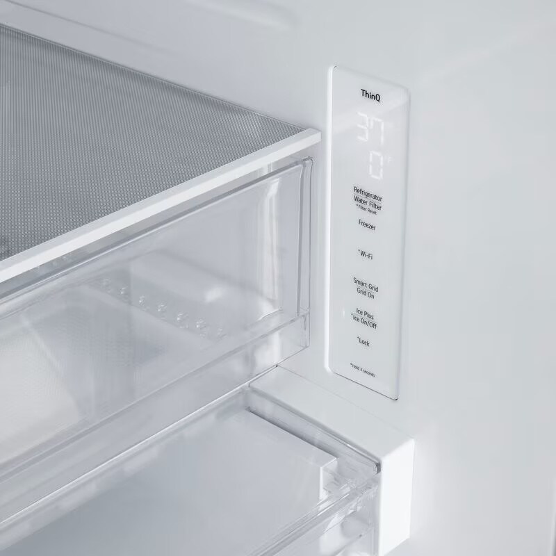 LG 33 in. 20.8 cu. ft. Smart Counter Depth French Door Refrigerator with Ice Maker - PrintProof Stainless Steel, , hires