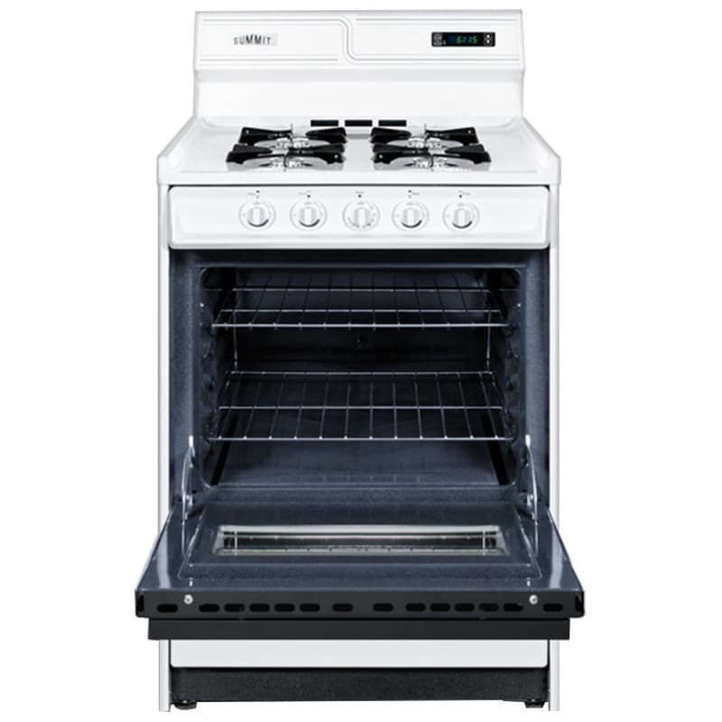 Summit 24 in. 2.9 cu. ft. Gas Range with Open Burners - White, , hires