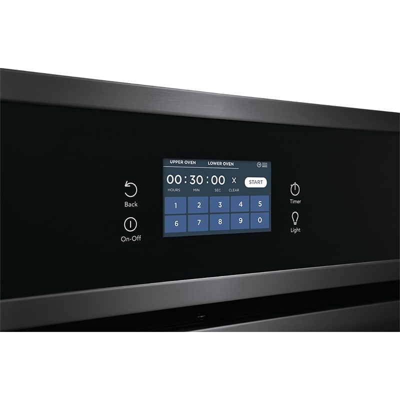 Frigidaire Gallery 27 in. 7.6 cu. ft. Top Control SteamElectric Double Wall Oven with True European Convection - Black Stainless, Black Stainless, hires