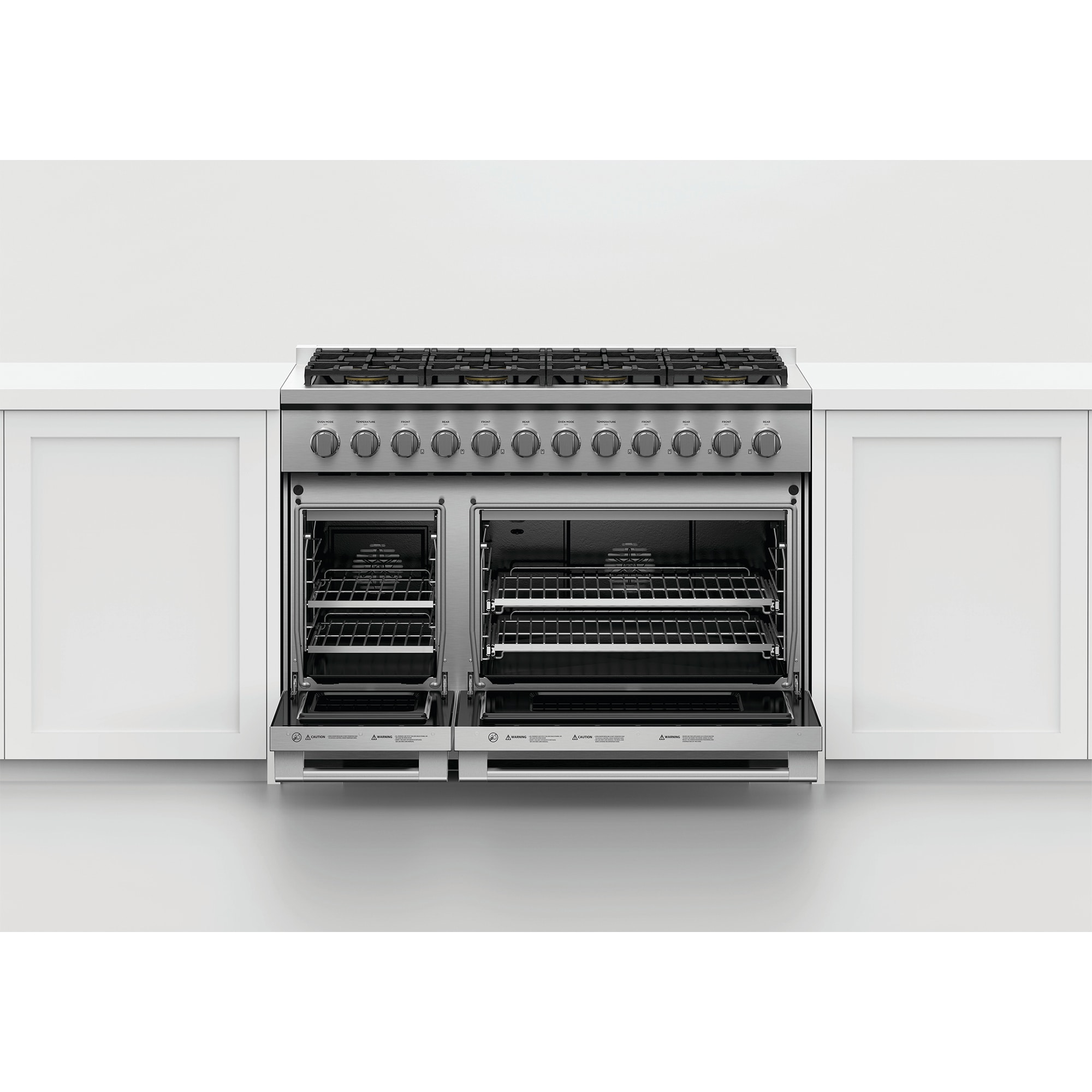 Fisher & Paykel Series 7 Professional 48 in. 7.7 cu. ft. Standard Convection Double Oven Gas Range with 8 Sealed Burners - Stainless Steel, , hires