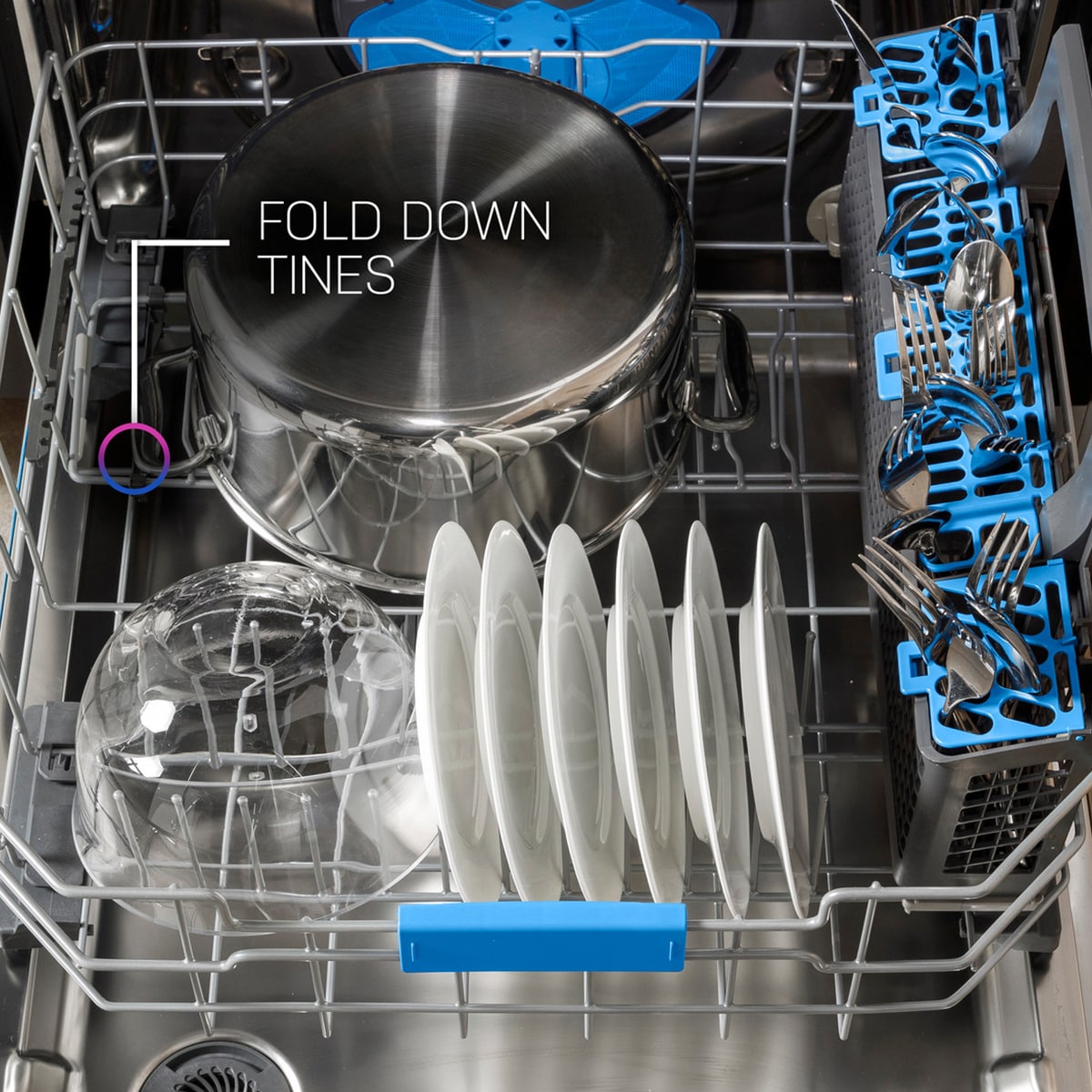 GE Profile 24 in. Top Control Flush-Mount Smart Dishwasher with 39 dBa Sound Level, 3rd-Rack, Twin Turbo Dry Boost & Pocket Handle - Fingerprint Resistant Stainless, , hires