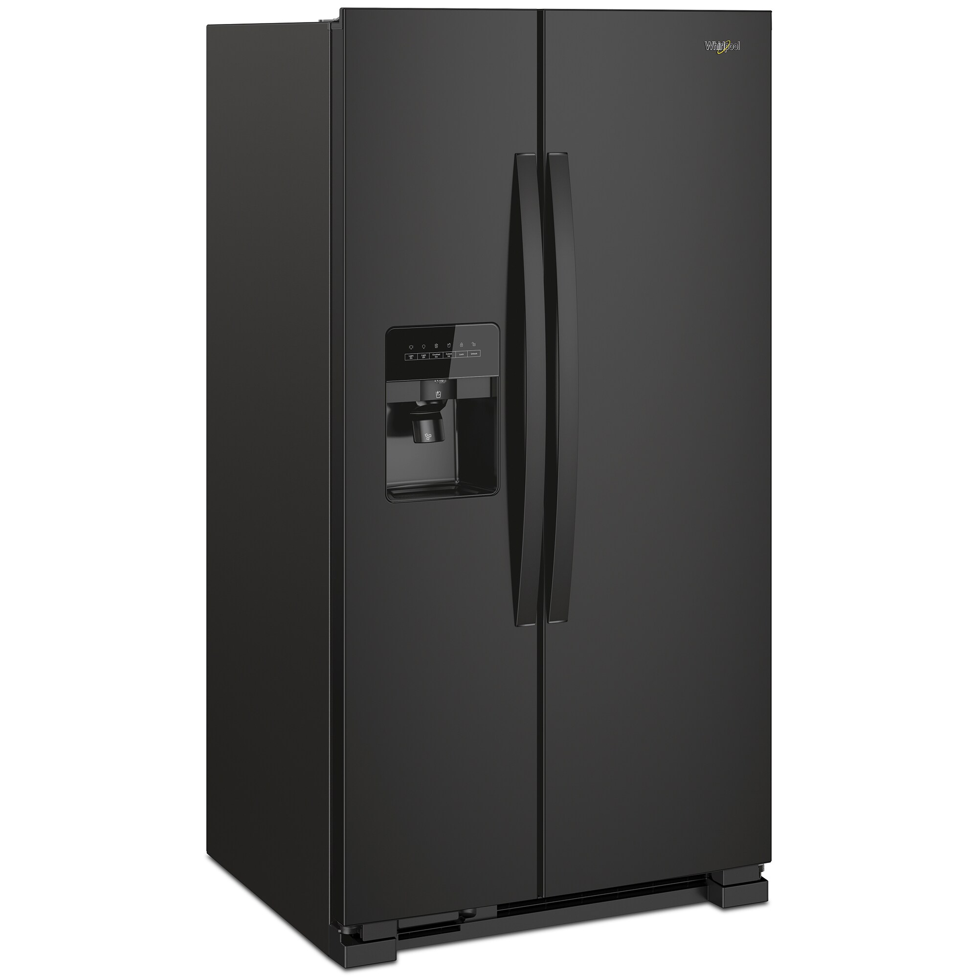 Whirlpool 33 in. 21.4 cu. ft. Side by Side Refrigerator with Ice & Water Dispenser - Black, Black, hires